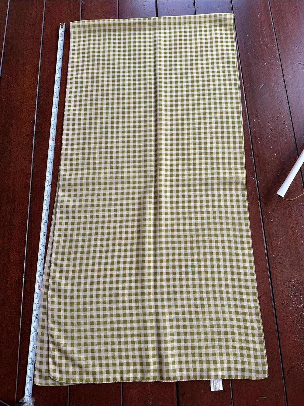 il mondo di angelo Scarf— Olive Check Pattern